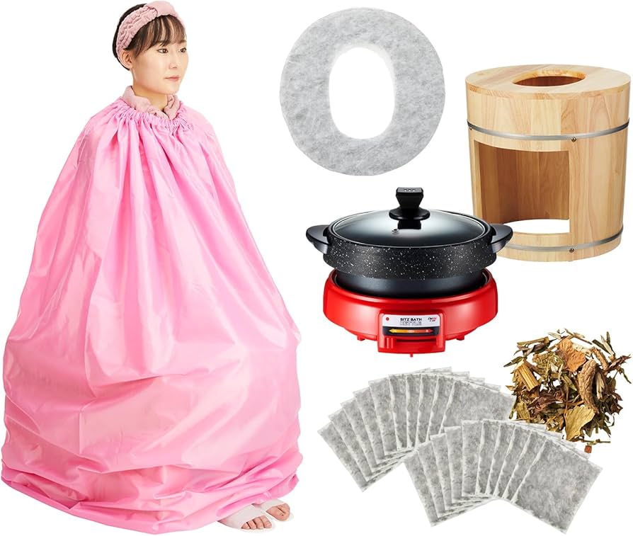 Amazon.co.jp: 【よもぎ蒸しセット!】 丸型イス - ピンク袖穴 Amazon.co.jp: 【よもぎ蒸しセット!】 丸型イス - ピンク袖穴